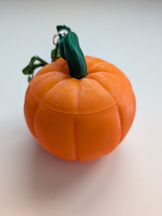 Pumpkin Bag Charm Container – Cute Mini Storage Keychain for Lip Balm, Cash, Pills & Tiny Treasures | Halloween Purse Accessory