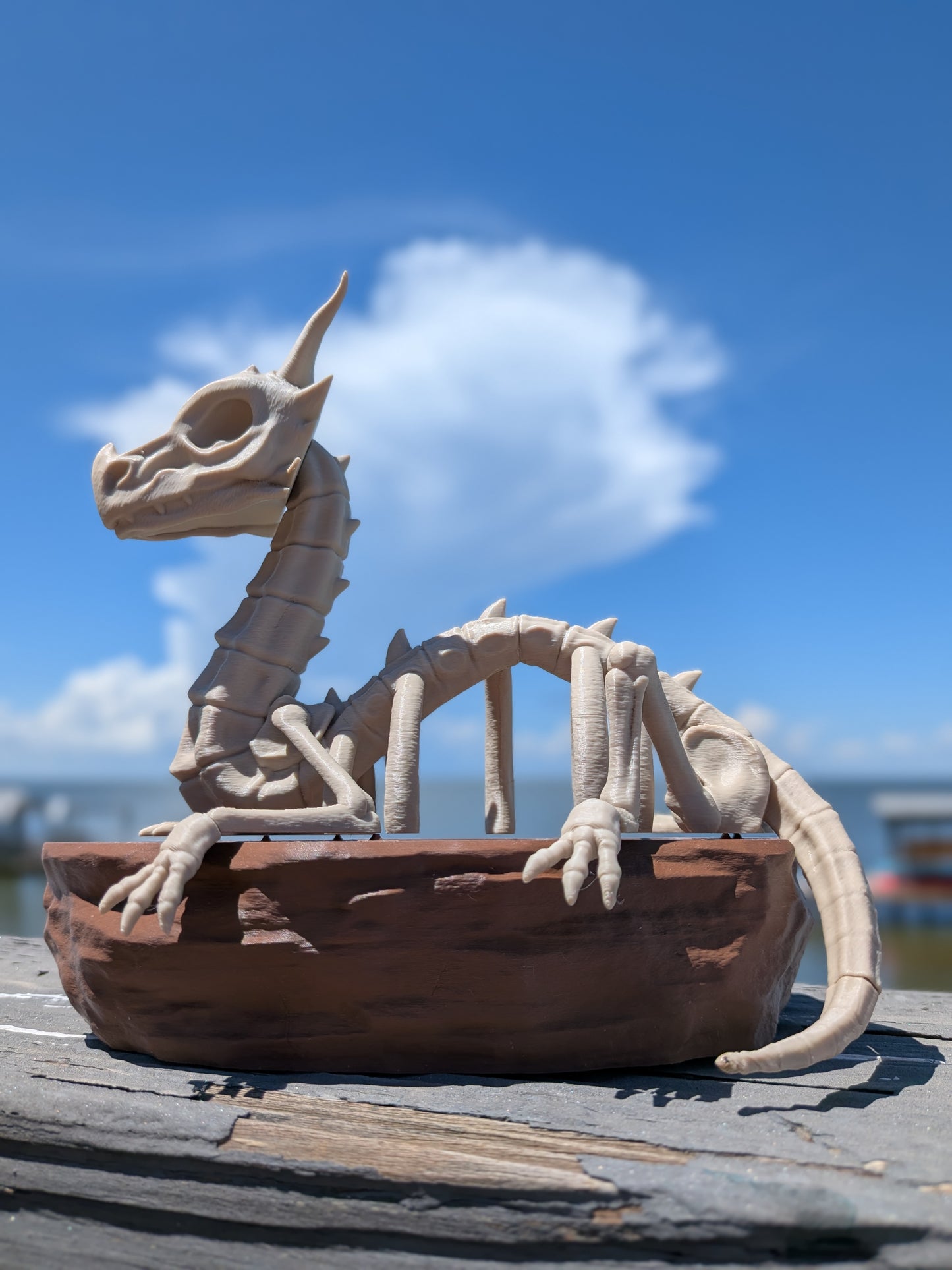 3D Printed Dragon Planter | Fantasy Dragon Succulent Pot | Unique Gothic Home Decor