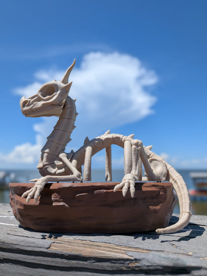 3D Printed Dragon Planter | Fantasy Dragon Succulent Pot | Unique Gothic Home Decor