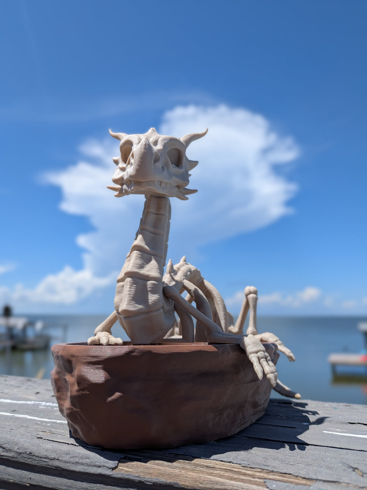 3D Printed Dragon Planter | Fantasy Dragon Succulent Pot | Unique Gothic Home Decor