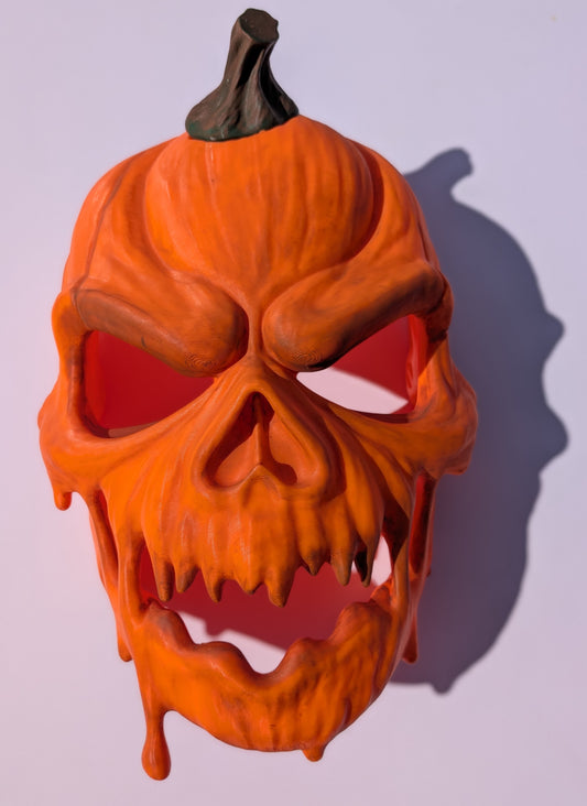3D Printed Pumpkin Skull Mask | Halloween Pumpkin Mask | Spooky Costume & Cosplay