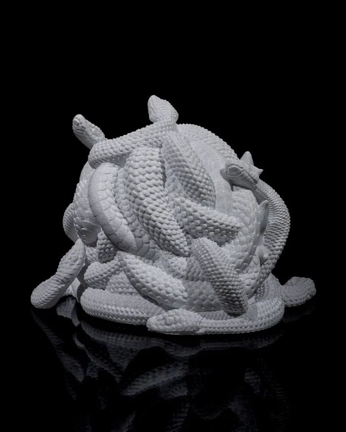 Medusa Dice Tower | 3D Printed D&D Dice Tower | Fantasy RPG Dice Roller | Marble Finish