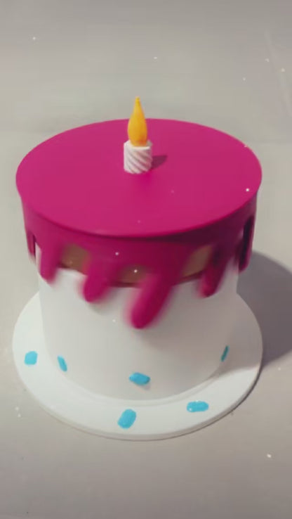 Spinning Birthday Cake Gift Box, Fidget Cake Container, Birthday Surprise Box
