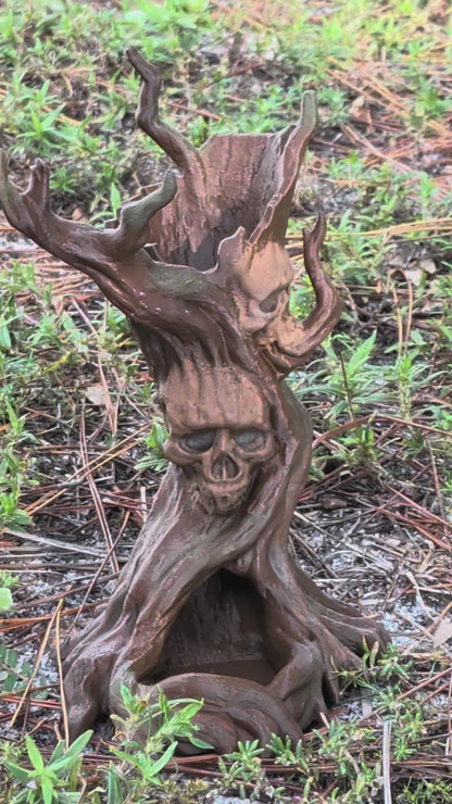 Tree Dice Tower, Spooky Skull Tree D&D Accessory, Fantasy Dice Roller