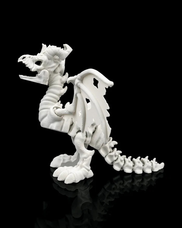 Articulated dragon skeleton, close-up of the tail segments