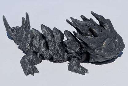 Baby Stone Dragon, Articulated Flexi Dragon, Fantasy Fidget Toy